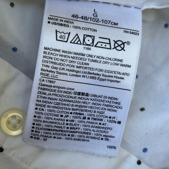 Banana Republic White Long Sleeve Tee Classic Cotton - Picture 6 of 7